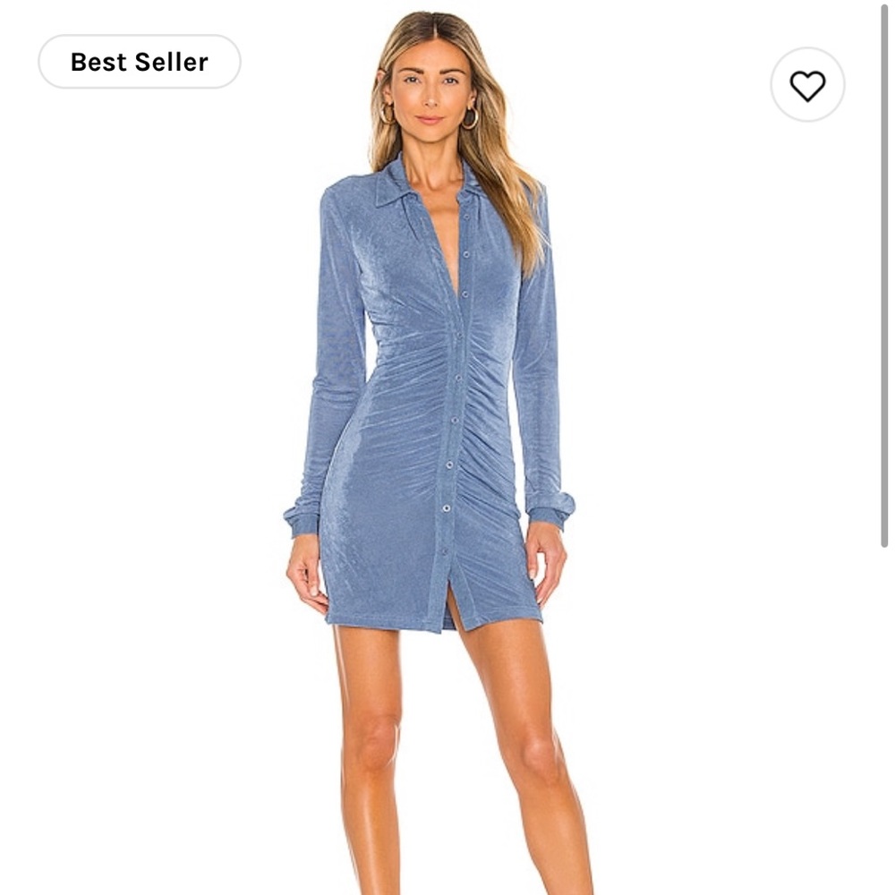 Bardot — Blue Long Sleeve Bodycon Dress